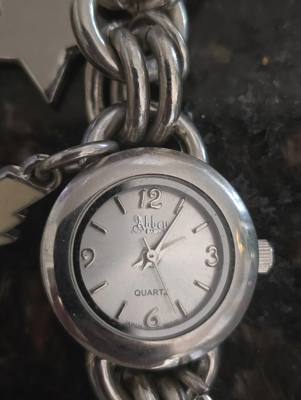 Abbey Dawn Silver-Tone Quartz Pocket Watch Charm